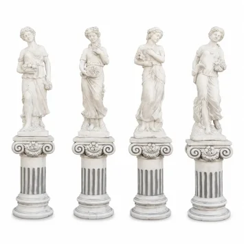 Vier Jaargetijden beelden op sokkel – set van 4 – 170 cm