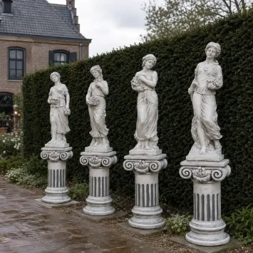 Vier Jaargetijden beelden op sokkel – set van 4 – 170 cm
