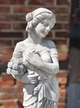 4er Set Göttinnen auf Sockel - Jahreszeiten - Stein - 160 cm