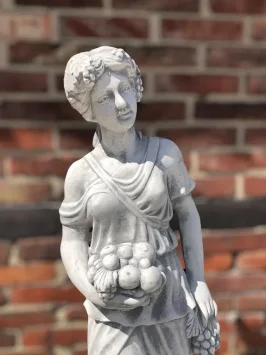 4er Set Göttinnen auf Sockel - Jahreszeiten - Stein - 160 cm