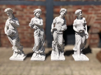 Set van 4 godinnen - jaargetijden - stenen beelden - 100 cm