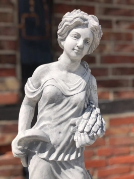 4er Set Göttinnen auf Sockel - Jahreszeiten - Stein - 160 cm