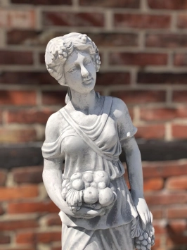 4er Set Göttinnen auf Sockel - Jahreszeiten - Stein - 160 cm