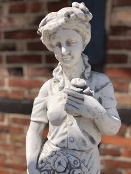 4er Set Göttinnen auf Sockel - Jahreszeiten - Stein - 160 cm