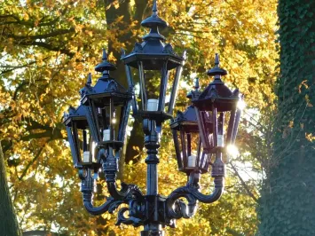 Lampadaire XL 5 lumières noir – 325 cm – aluminium