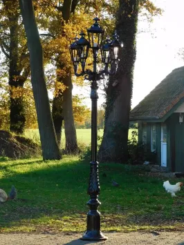 Lampadaire XL 5 lumières noir – 325 cm – aluminium
