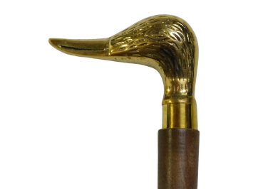 Schuhlöffel mit Ente – Hartholz und Messing