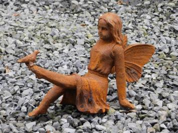 Exklusive Statue eines Elfen, Engels mit Vogel