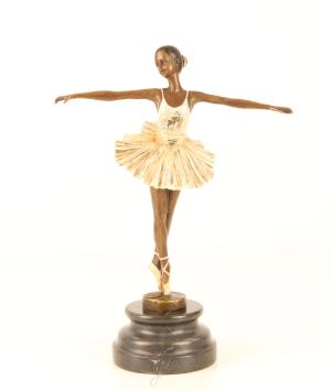 Bronzen beeld van een balletdanseres, exclusieve huisdecoratie
