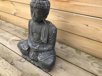 Bouddha - méditation gestuelle de la main - statue en pierre - 39 cm