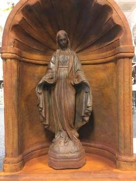 Maria im Gebet Kapelle - Marienkapelle - Stein - 70 cm - Oxid