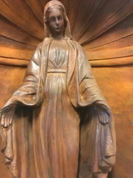 Maria im Gebet Kapelle - Marienkapelle - Stein - 70 cm - Oxid