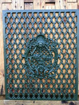 Cast iron deur-raam rooster, wandornament, mooi smeedwerk !!