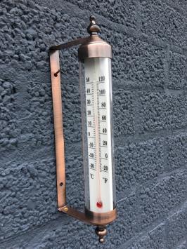 Messing-Metallrahmen mit Thermometer, ein schöner Klassiker!