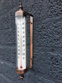 Frame messing-metaal met thermometer, prachtig klassiek !!