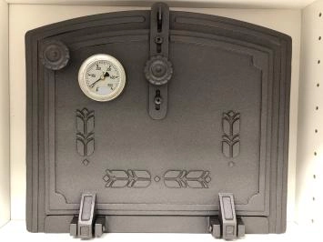 Porte de four pour cuisinière ou four, en fonte et temp.