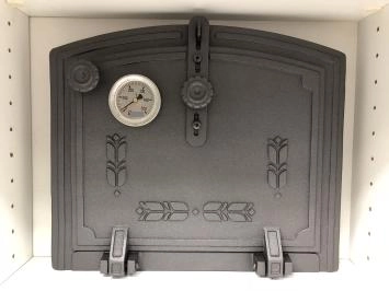 Porte de four pour cuisinière ou four, en fonte et temp.