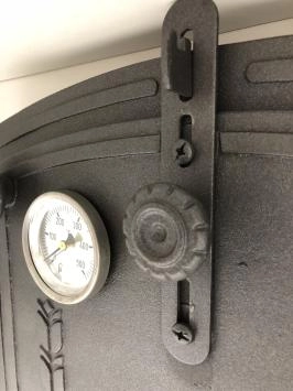 Porte de four pour cuisinière ou four, en fonte et temp.