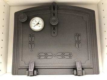 Porte de four pour cuisinière ou four, en fonte et temp.