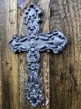Kruis gemaakt van gietijzer, tuinbeeld / decoratie