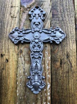 Kruis gemaakt van gietijzer, tuinbeeld / decoratie