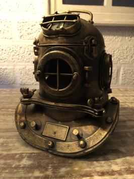 Maritimer Taucherhelm in Messingoptik, wunderschön!