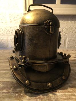 Maritimer Taucherhelm in Messingoptik, wunderschön!