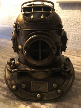 Maritimer Taucherhelm in Messingoptik, wunderschön!