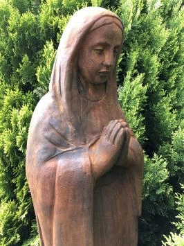 Maria - statue en pierre - 92 cm - oxyde - détaillée