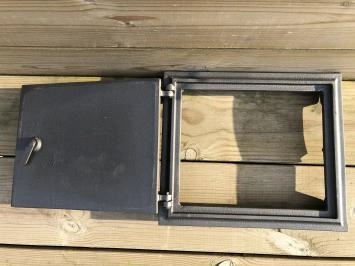 Veegluik schoorsteen, oven deur, zwaar gietijzer