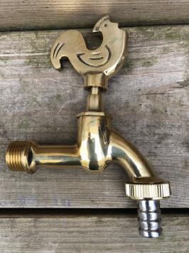 Waterkraan met haan voor tuin fonteinen, messing
