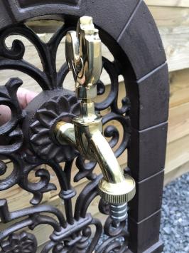 Waterkraan met haan voor tuin fonteinen, messing
