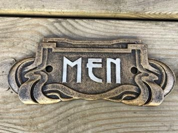 Ensemble de panneaux pour la porte des toilettes, en fonte peinte, Homme + Femme