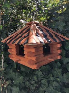 Lux Vogelhaus aus Holz, Vogelfutterhaus zum Aufhängen.