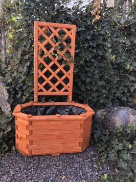 Pflanzgefäß mit Pergola, Holz, Blumenkasten aus Holz
