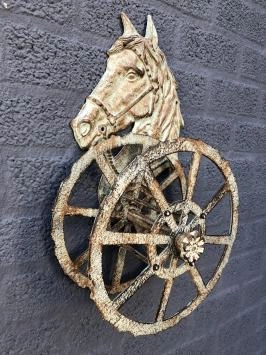 Cheval - support de tuyau en fonte - rond
