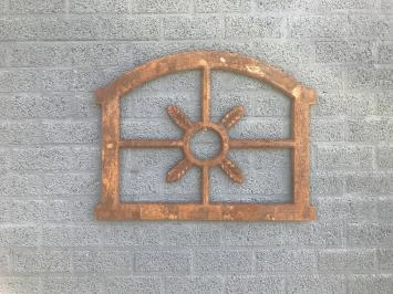 Gietijzeren garage-raam, ijzervenster voor tuinmuur, groot