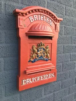 Double abattant de boîte aux lettres, en fonte, version lourde