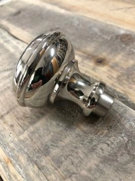 Bouton de porte en nickel poli, rotatif