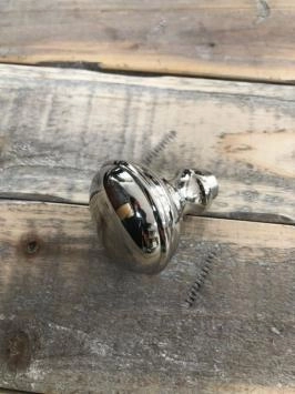 Bouton de porte en nickel poli, rotatif