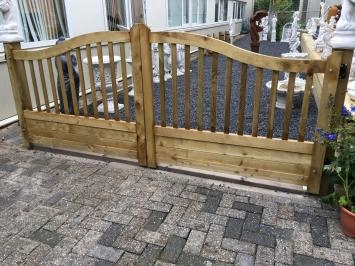 Gartentor Holz, Gartentor komplett, Bogentor 3 Meter