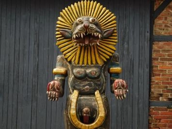 Tigre balinais - fait main en bois - 290 cm - noir