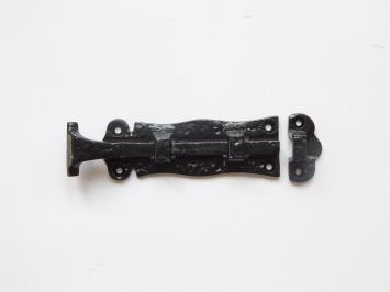 Schiebeschloss - Riegel 5' - Schmiedeeisen, schwarz pulverbeschichtet