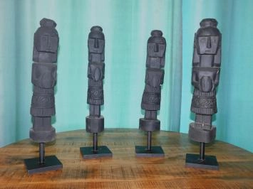Statue Asmat sculptée à la main - 3/4 - Tibal Art Wood