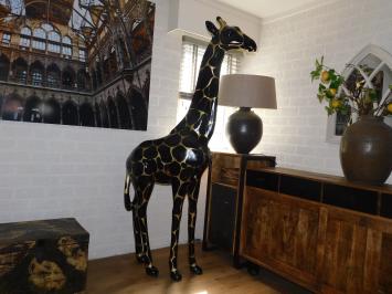 Bild Giraffe, lebensgroß, große Tierstatue, Kunststoff