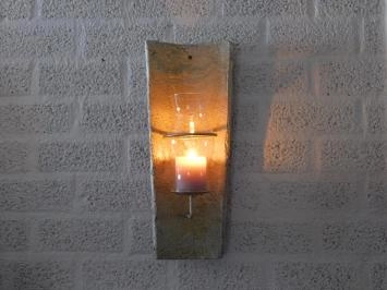 Lampe à vent avec chandelier et flacon en verre, couleur or !