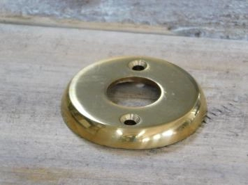Rozet - gepolijst messing - voor deurklink of deurknop