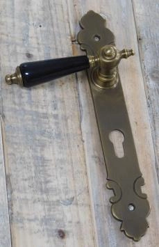 Ensemble de quincaillerie de porte - PZ92 - Laiton patiné - porte d'entrée