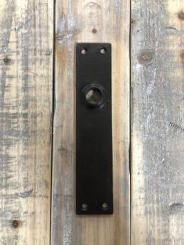 1 Langes Türschild 'Cova' ohne Schlüsselloch, in antikem Braun.