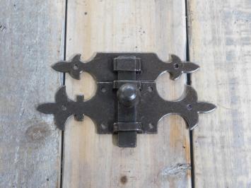 Schuifslot, antiek deurbeslag, van ijzer